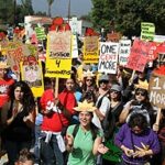 photo from protest of Trader Joe's