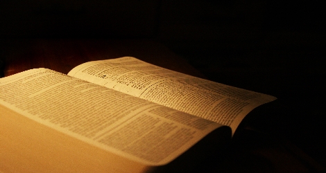 photo of open Bible