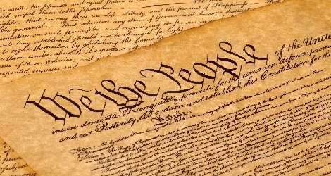 Photo of the U.S. Constitution, "we the people"