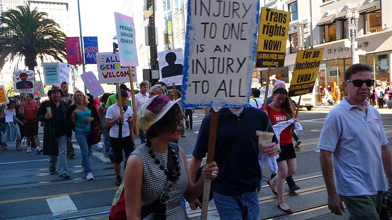 photo from transgender rights demonstration