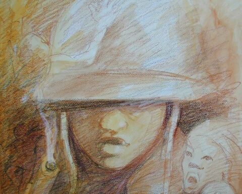 drawing of child soldier