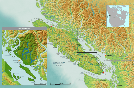 map of Sliammon territory