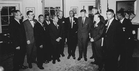 President John F. Kennedy Meets with Leaders (including Blake) of the March on Washington, 1963