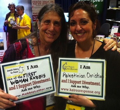 Sandra Tamari, right, at the 2012 United Methodist General Conference, alongside Rabbi Lynn Gottlieb