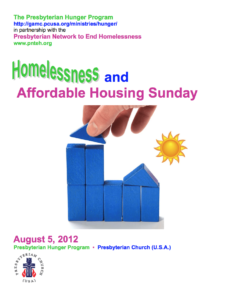 homelessness and affordable housing sunday