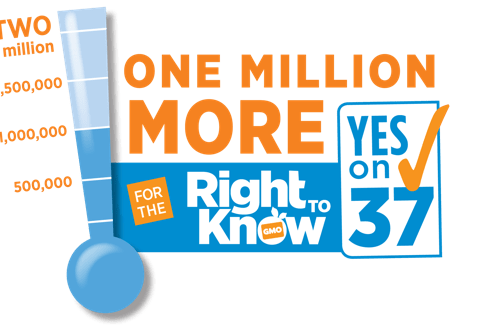 Yes on Prop 37: One Million More for the Right to Know
