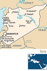 map of syria