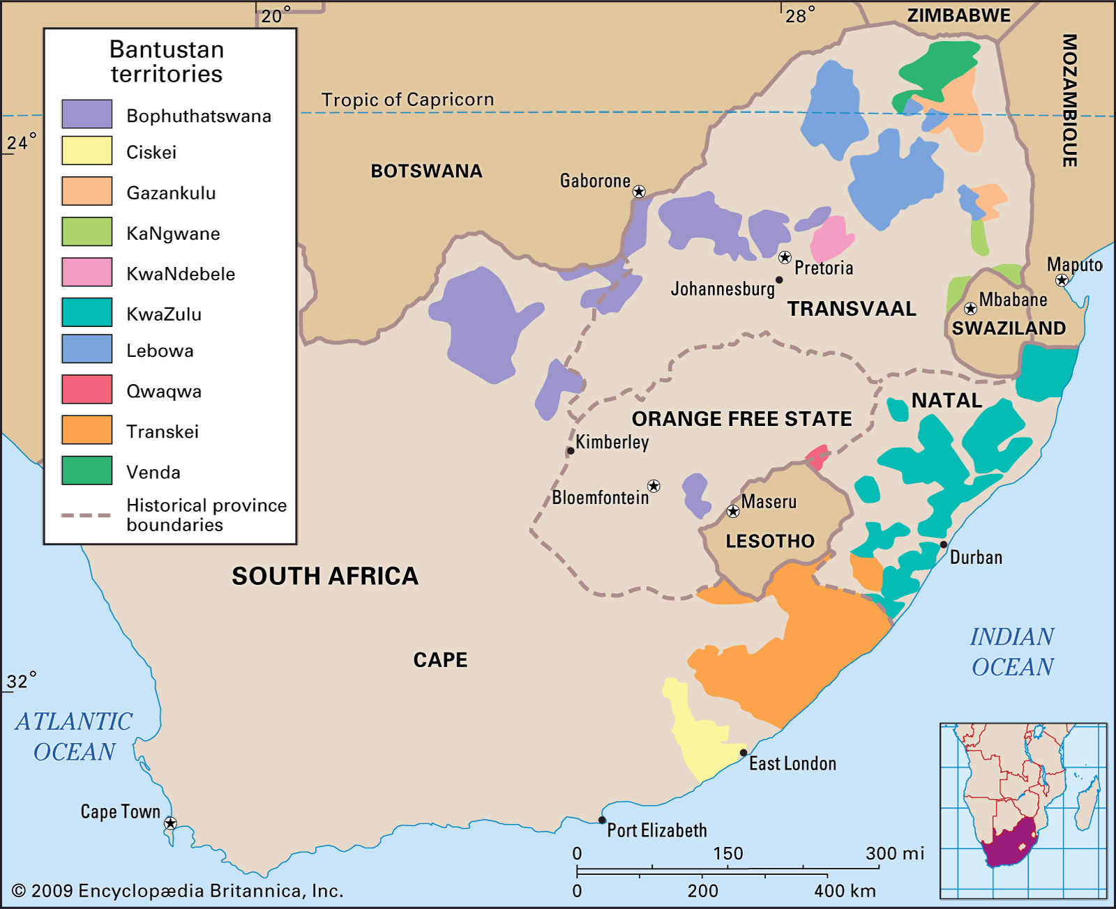 South African Bantustans