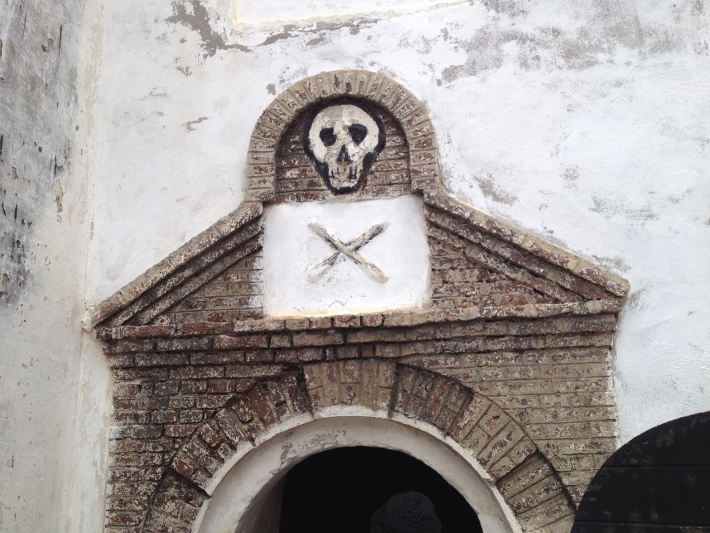 Door to the dungeon where recalcitrant men were kept without food and water. Photo Credit: Janet Guyer