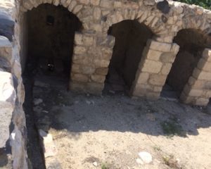 A drainage system in the remains of the Palestinian town of Hittin, which was depopulated during the 1948 war when the residents fled.